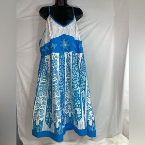 Kirat 1X dress blue white made In Hawaii not new but great condition.